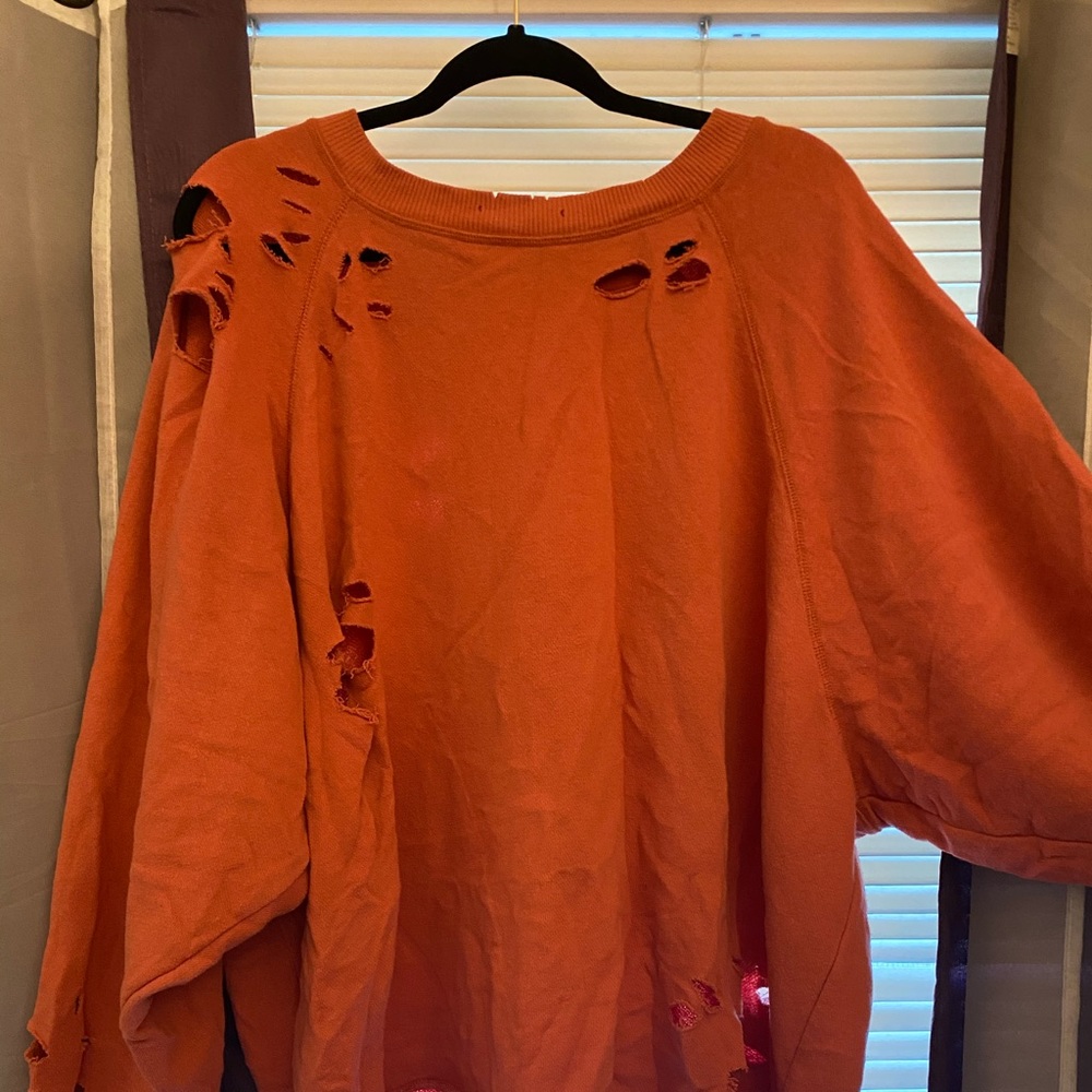 American Eagle torn up style sweatshirt